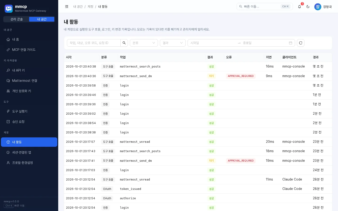 내 활동